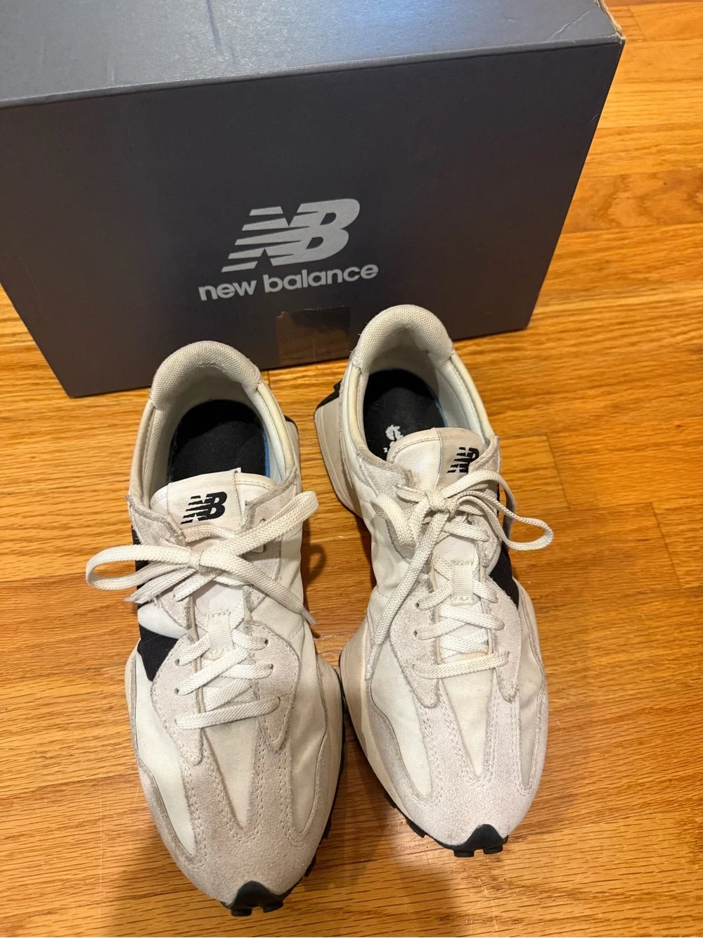 New Balance Women’s White and Black Retro Runner Sneakers